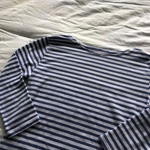 brandy melville striped 3/4 sleeve top